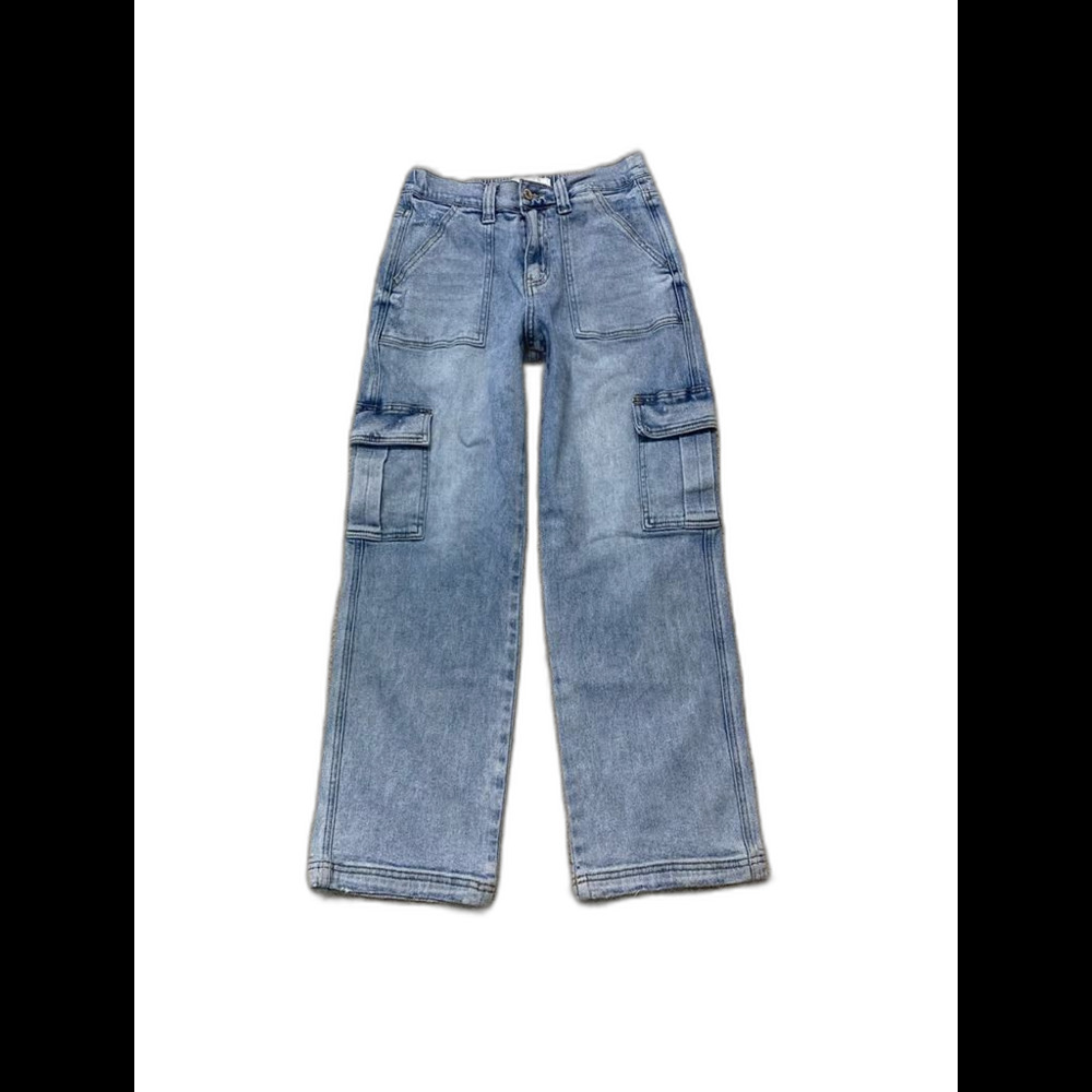 Vervet By Flying Monkey Y2K Utility Cargo Ankle Straight Leg Jeans Size 27s